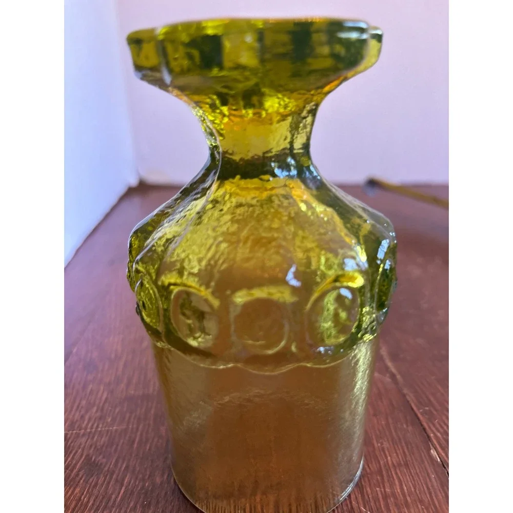 Vintage Tiffin Franciscan Madeira Citron Uranium Glass Water Goblet Green Glow